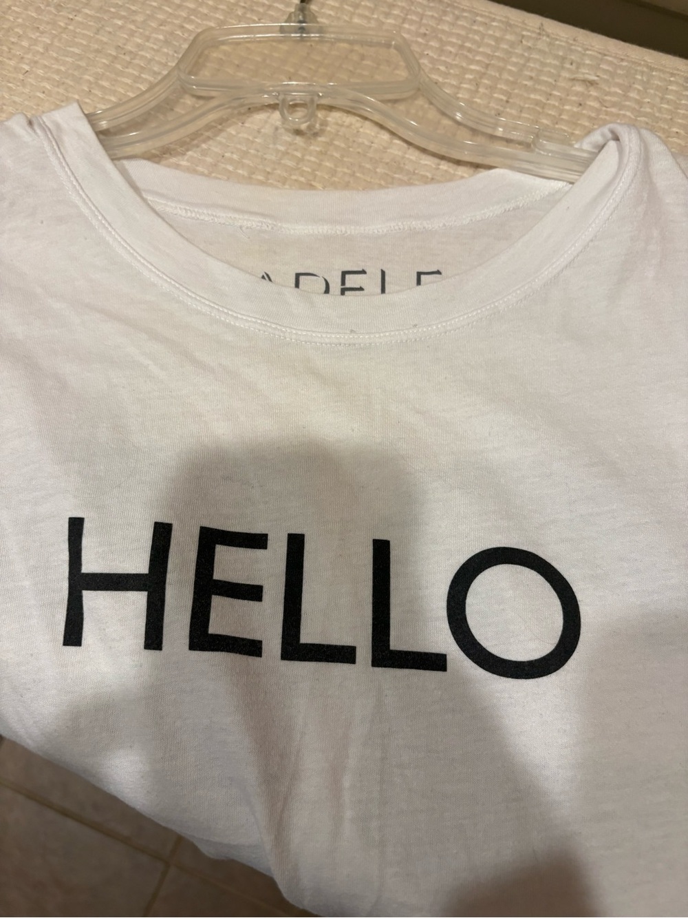 Adele HELLO Graphic Short Sleeve Tee - White